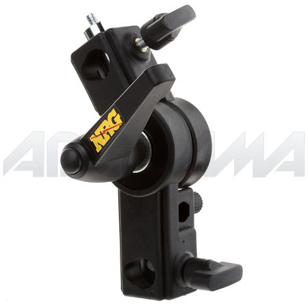 NRG Multi-Mount Bracket, Universal Video Light to Light Stand Mounting Adapter with Umbrella Holder. image