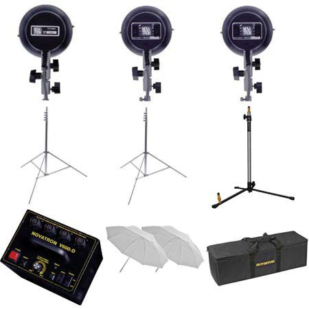 Novatron V600 W/S 3-Head Kit with Case &amp; Accessories image