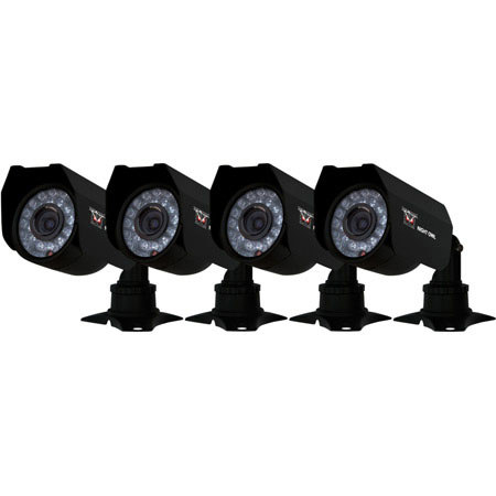 Night Owl Optics Wired Color Security Camera Kit with 250 Feet Cable, 4 Pack