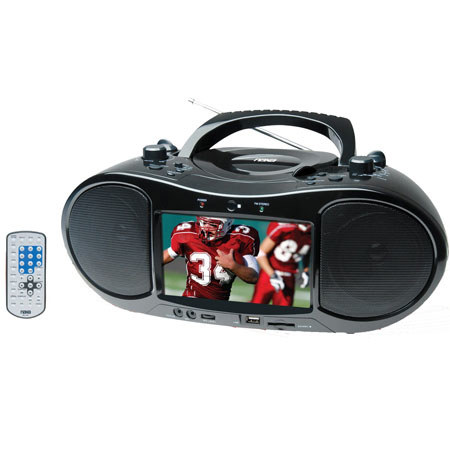 Naxa NDL-254 7" TFT LCD Display Portable DVD Player with AM/FM Stereo Radio, USB Input, SD/MMC Card Slot & AC/DC Power