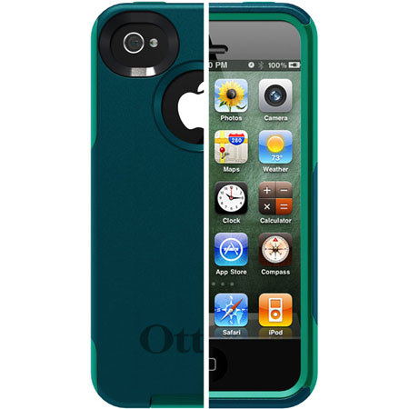 Otterbox Commuter Case for iPhone 4S, Deep Teal PC / Light Teal Slip Cover