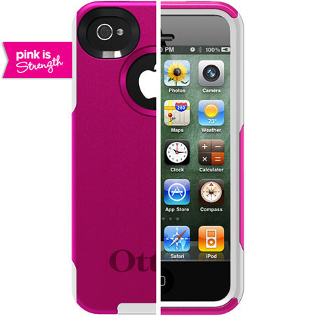 OtterBox Commuter Case for iPhone 4S - Hot Pink Plastic/White IMS