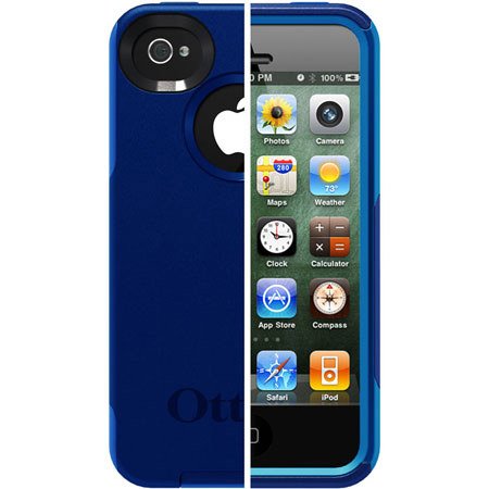 Otterbox Commuter Case for iPhone 4S, Night Blue PC / Ocean Slip Cover