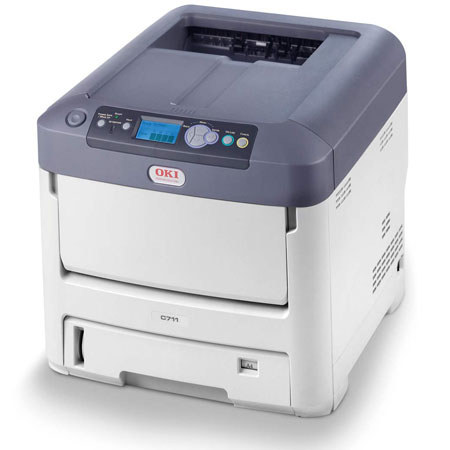 OKI Data C711DN Digital Color Printer, 34/36ppm Print Speed, 1200x600dpi Resolution, 120V