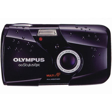 Olympus Stylus Epic Black Camera with 35mm lens (requires #123 lithium battery) image