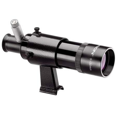 Orion 9 x 50 Illuminated Finder Scope with Bracket, Straight-through Viewing, 9x Magnification image