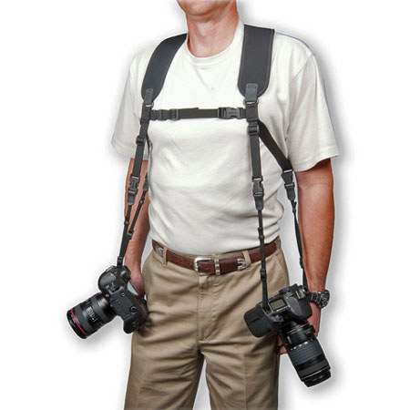 Op/Tech Dual Harness, Carries Two Cameras or Binoculars, Size Extra Large, Black. image