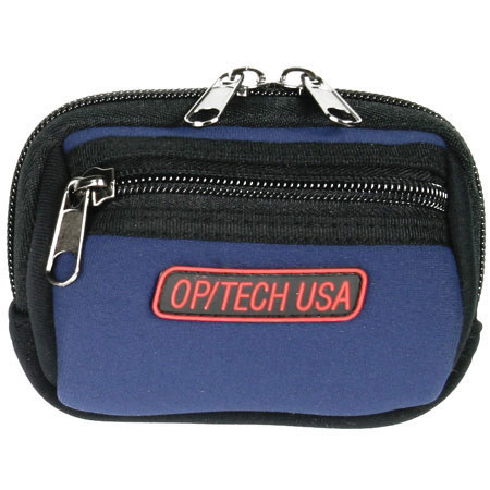 Op/Tech Zippeez, Soft Belt Style Pouch for Small Digital Point-n-Shoot Cameras, Small, Navy.