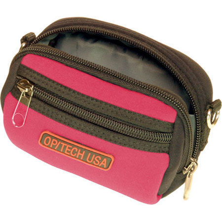 Op/Tech Zippeez, Soft Belt Style Pouch for Small Digital Point-n-Shoot Cameras, Small, Wine.