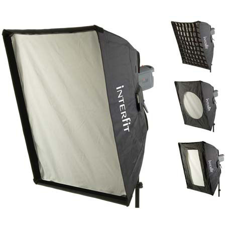Interfit Photographic Stellar Softbox, Grid and Mask Set, 60 cm x 80 cm (24" x 31.5") image