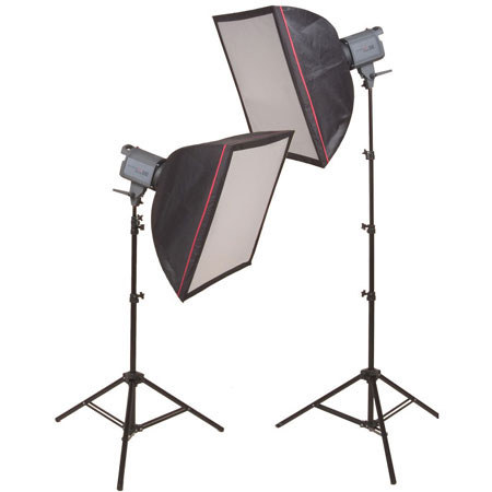 Interfit Photographic Stellar 1000ws 2 Monolight Double Softbox Kit, with Reflectors, Stands &amp; Cases, Total 2000ws image