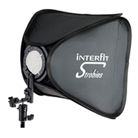 Interfit Photographic Strobies, 24" x 24" (60cm x 60cm) Folded Softbox with Bracket Kit image