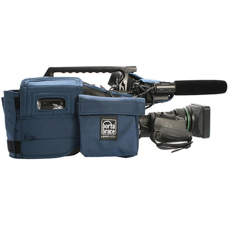 Porta Brace SC-V10 Shoulder Case for Ikegami DNS-33, HDN-X10, HDS-V10 and Similar Size Camcorders, Blue