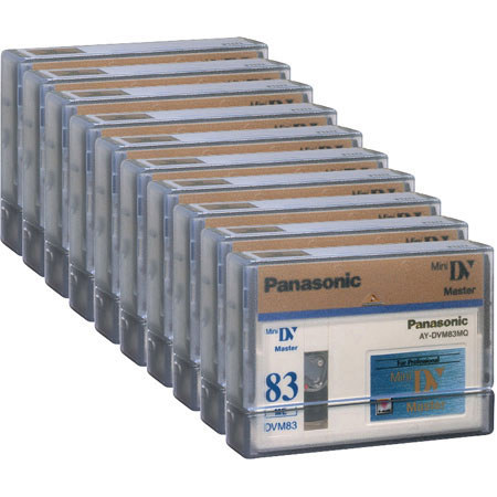Panasonic AY-DVM83MQ, 83/55 Minute Master Quality Mini-DV Digital Tape - Pack of 10 image