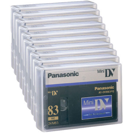 Panasonic 83/55 Minute Professional Quality Mini-DV Digital Tape - Pack of 10 image