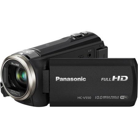 Panasonic HC-V550 1080p Full HD 50x Stable Zoom Camcorder, 2.20MP, 3