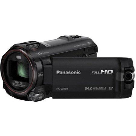 Panasonic HC-W850 Twin Camera 1080p Full HD Camcorder, 6.03MP, 20x Optical/50x Intelligent Zoom, HDMI/USB, Wi-Fi/NFC, Capture 2-Camera Angles, Black