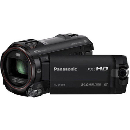 Panasonic HC-W850 Twin Camera 1080p Full HD Camcorder, 6.03MP, 20x Optical/50x Intelligent Zoom, HDMI/USB, Wi-Fi/NFC, Capture 2-Camera Angles, Black