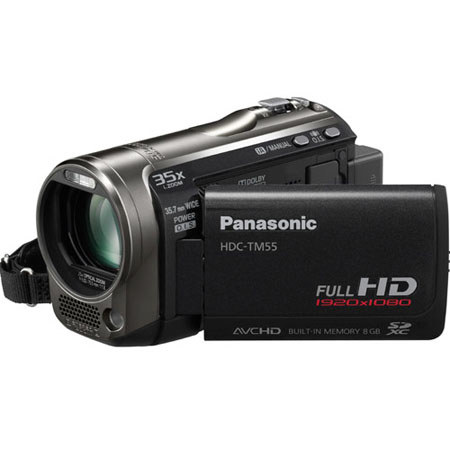 Panasonic HDC-TM15K High Definition Camcorder with 16GB Flash Memory, 35x Intelligent Zoom, Black image