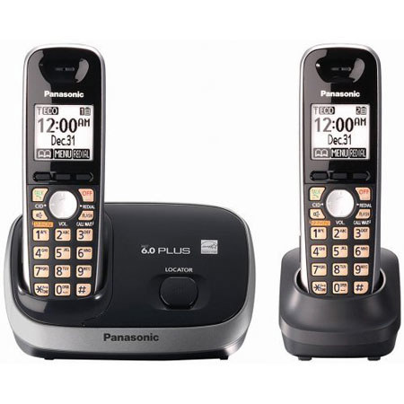Panasonic KX-TG6512B Expandable Digital Cordless Phone with 2 Handsets