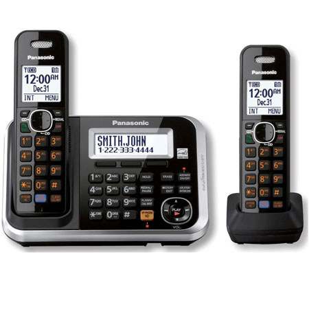 Panasonic KX-TG6842B Expandable Digital Cordless Answering System with 2 Handsets
