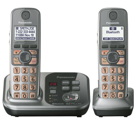 Panasonic KX-TG7732S Link-to-Cell Bluetooth Cellular Convergence Solution with 2 Handsets