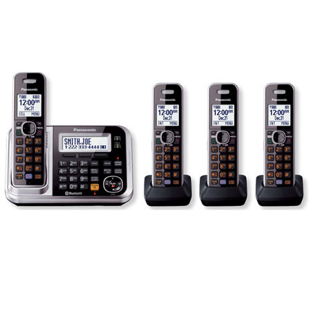 Panasonic KX-TG7874S Link2Cell Bluetooth Cellular Convergence Solution with 4 Handsets