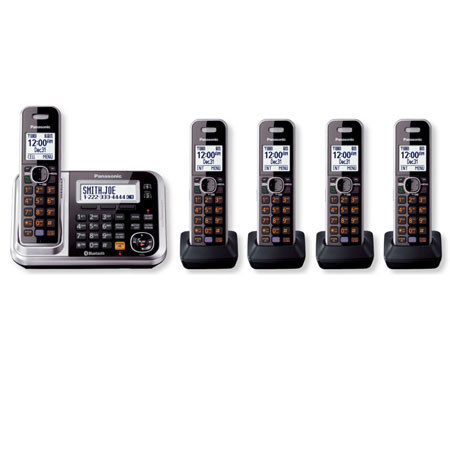 Panasonic KX-TG7875S Link2Cell Bluetooth Cellular Convergence Solution with 5 Handsets