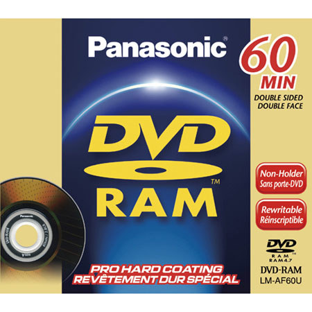 Panasonic 8cm DVD-RAM Disc with Pro Hard Coating for DVD Camcorders, 2.8 GB image