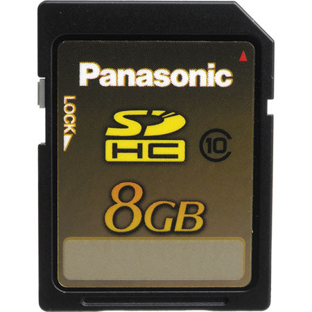 Panasonic 8 GB, SDHC Class 10, High Speed Secure Digital Memory Card, 22 Mb/Second image