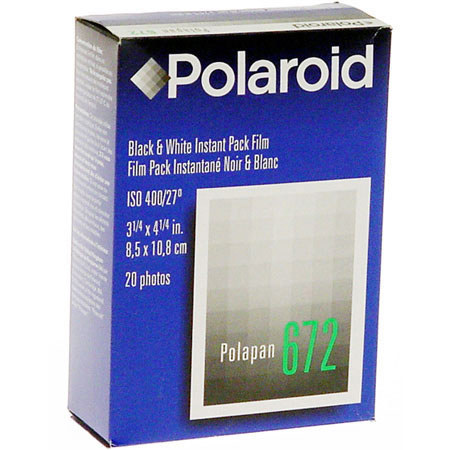 Polaroid 672 Film Single Pack -10 Panchromatic, medium-contrast film producing fine grain prints with excellent gradation and tonal range. image