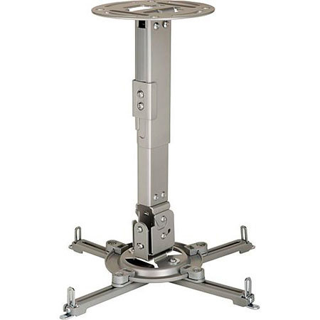 Peerless Universal Ceiling Projector Mount with Adjustable Extension for Projectors Up to 50 lbs, Silver