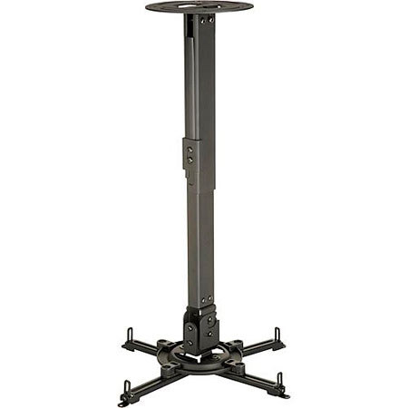 Peerless PPB Universal Ceiling Projector Mount with Adjustable Extension for Projectors Weighing Up to 50 lbs, Black