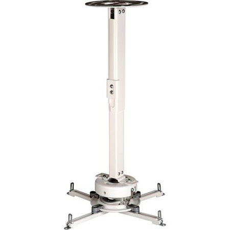 Peerless PRS-EXB Adjustable Projector Ceiling/Wall Mount Kit, 12.66-20.67" Adjustable Length, 25 lbs Load Capacity, White