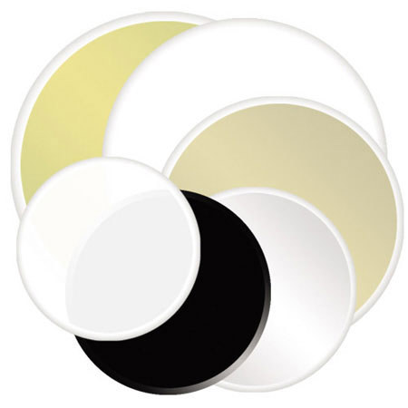 Photoflex Litedisc 42" Circular Collapsable Disc Reflector, Silver / Gold image