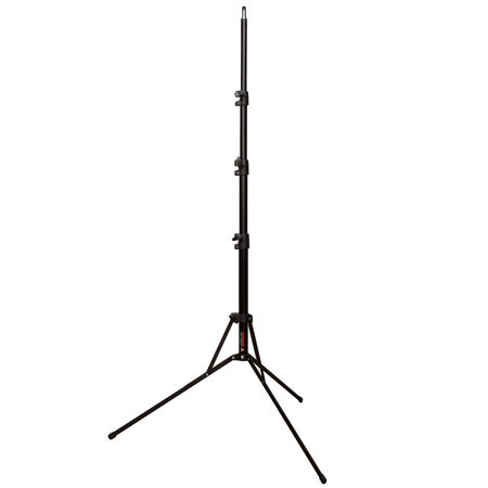 Black Anodized. Photoflex Light Weight 7.7 Lightstand with 5/8 Mounting Stud 4 Sections with 3 Risers 