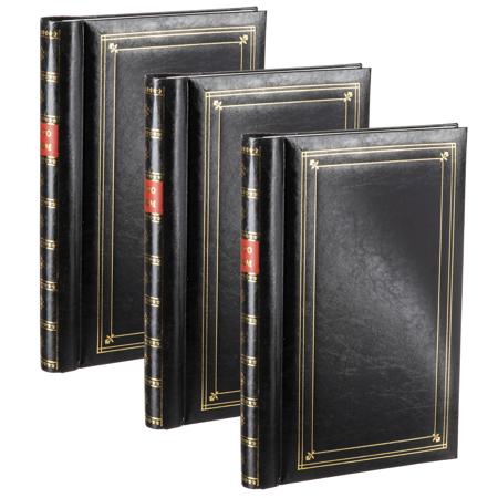Pioneer Bi-Directional Spiral Bound Photo Album, Le Memo Pocket Photo Album, Solid Color Covers with Gold Trim, Holds 300 4x6" Photos, 3 Per Page, Color: B