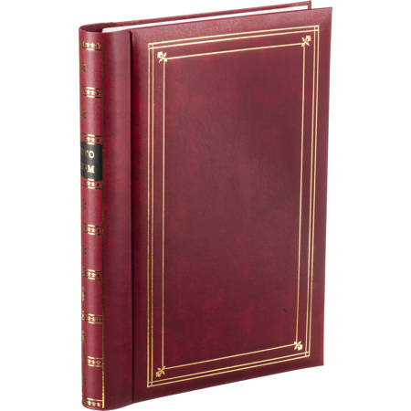 Pioneer Bi-Directional Spiral Bound Photo Album, Solid Color Burgundy Covers with Gold Trim, Holds 300 4" x 6" Photos, 3 Per Page image