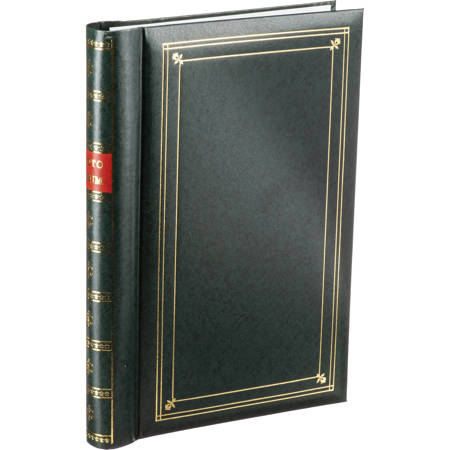 Pioneer Bi-Directional Spiral Bound Photo Album, Le Memo Pocket Photo Album, Solid Color Covers with Gold Trim, Holds 300 4x6" Photos, 3 Per Page, Color: H