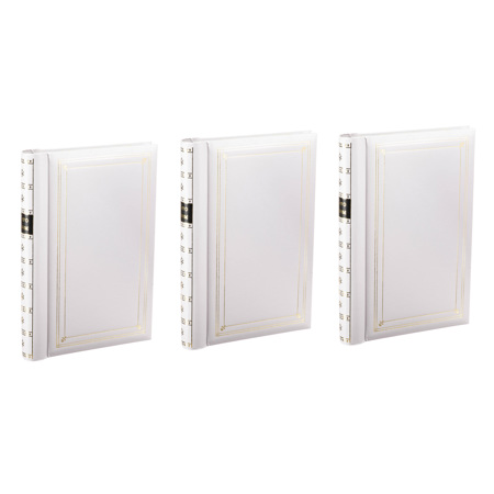 Pioneer Bi-Directional Spiral Bound Photo Album, Le Memo Pocket Photo Album, Solid Color Covers with Gold Trim, Holds 900 4x6" Photos, 3 Per Page, Color: B