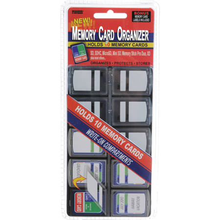 Pioneer MC0-10 Memory Card Organizer Card Case for SD, SDHC, MicroSD, Mini SD, Memory Stick Pro Duo, XD, Hold 10 Cards