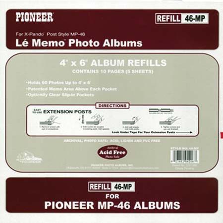 Pioneer Refill Pages for the MP-46 Post Bound Photo Album, Pack of 5 Pages. image