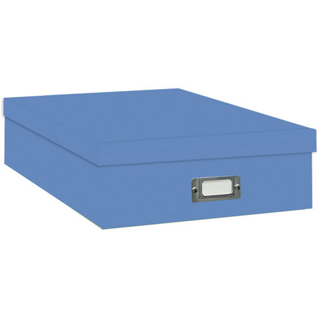 Pioneer Archival Scrapbooking Storage Box with Solid Color Exterior, 13.25"W x 15"L x 4"H (Bright Sky Blue) image