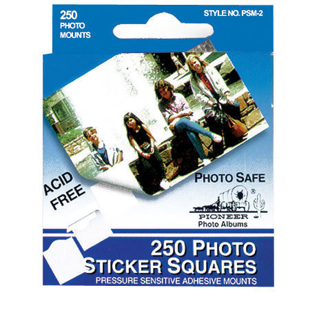 Pioneer Photo Mounts, 250 Double Sided, Self-Stick Square Tabs. image