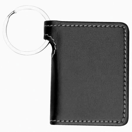 Swing Key Chain Plastic 2" x 3" Photo Holder, Black image