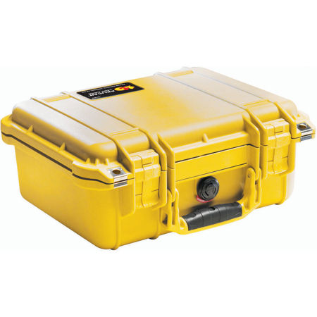 Pelican 1400 Watertight Hard Case with Foam Insert - Yellow image