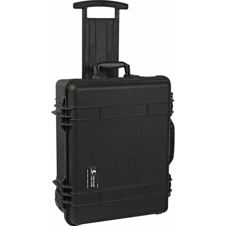 Pelican 1564 Watertight Hard Case with Moveable Divider Interior & Wheels - Black