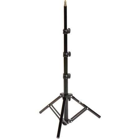 Photogenic 3' Air Cushioned, Heavy Duty Backlight Stand with 5/8" Mounting Stud, 3 Section with 2 Risers, Chrome. (TALS3) image