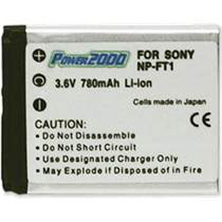 Power2000 NP-FT1 Replacement 3.6v, 800mAh Lithium Ion Battery for Sony Digital Camera Battery