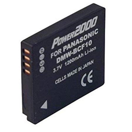 Power2000 BCF-10E Replacement 3.7v, 1200mAh Lithium Ion Battery for Panasonic BCF-10E/BCF-10W Digital Camera Battery